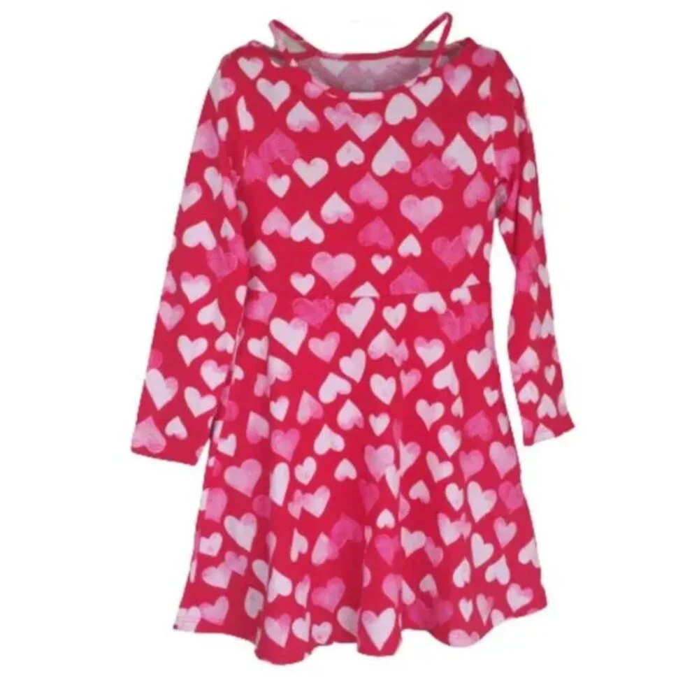 The Children's Place Heart Pattern Flowy Dresses Bundle Size 5/6